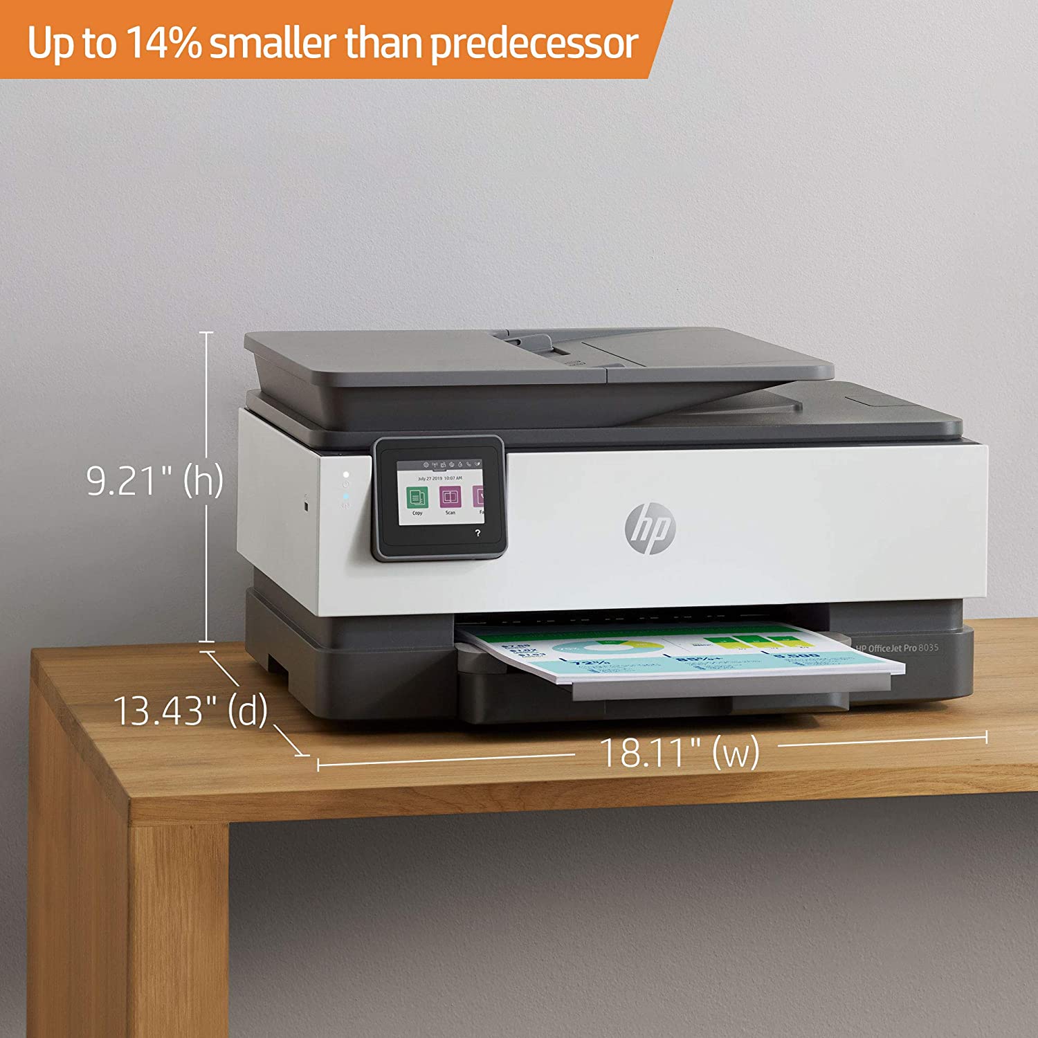 HP OfficeJet Pro 8035 All-in-One Wireless Printer - Includes 8 Months of Ink Delivered to Your Door, Smart Home Office Productivity - Basalt (5LJ23A) HP OfficeJet Pro 8035 All-in-One Wireless Printer - Includes 8 Months of Ink Delivered to Your Door, Smart Home Office Productivity - Basalt (5LJ23A)